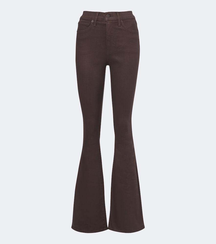 veronica beard beverly coated flared jeans