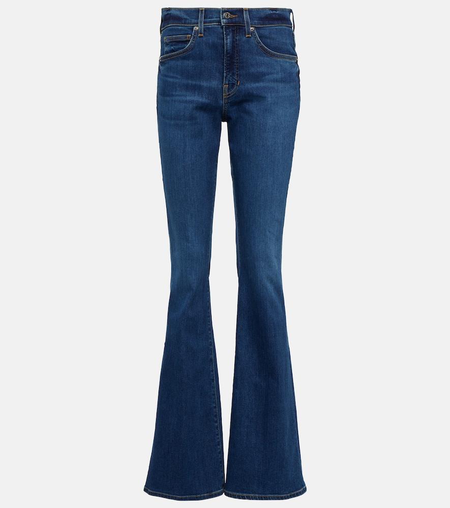 veronica beard beverly high-rise flared jeans