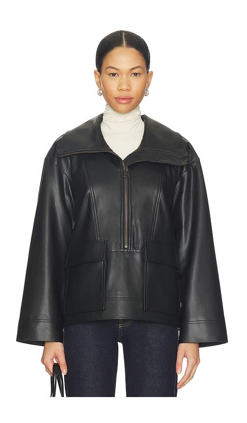 veronica beard brian popover jacket in black. - size m (also in xs)
