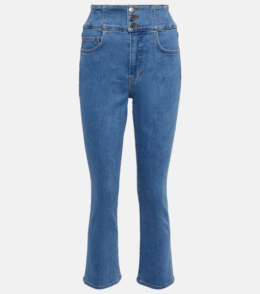 veronica beard carly high-rise kick-flare jeans