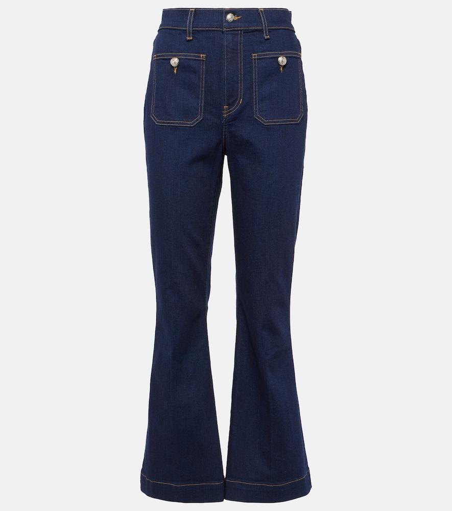veronica beard carson cropped flared jeans