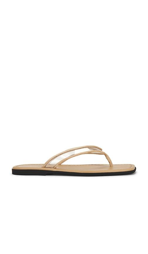 veronica beard clea piping sandal in beige. - size 6 (also in 7, 8, 9)