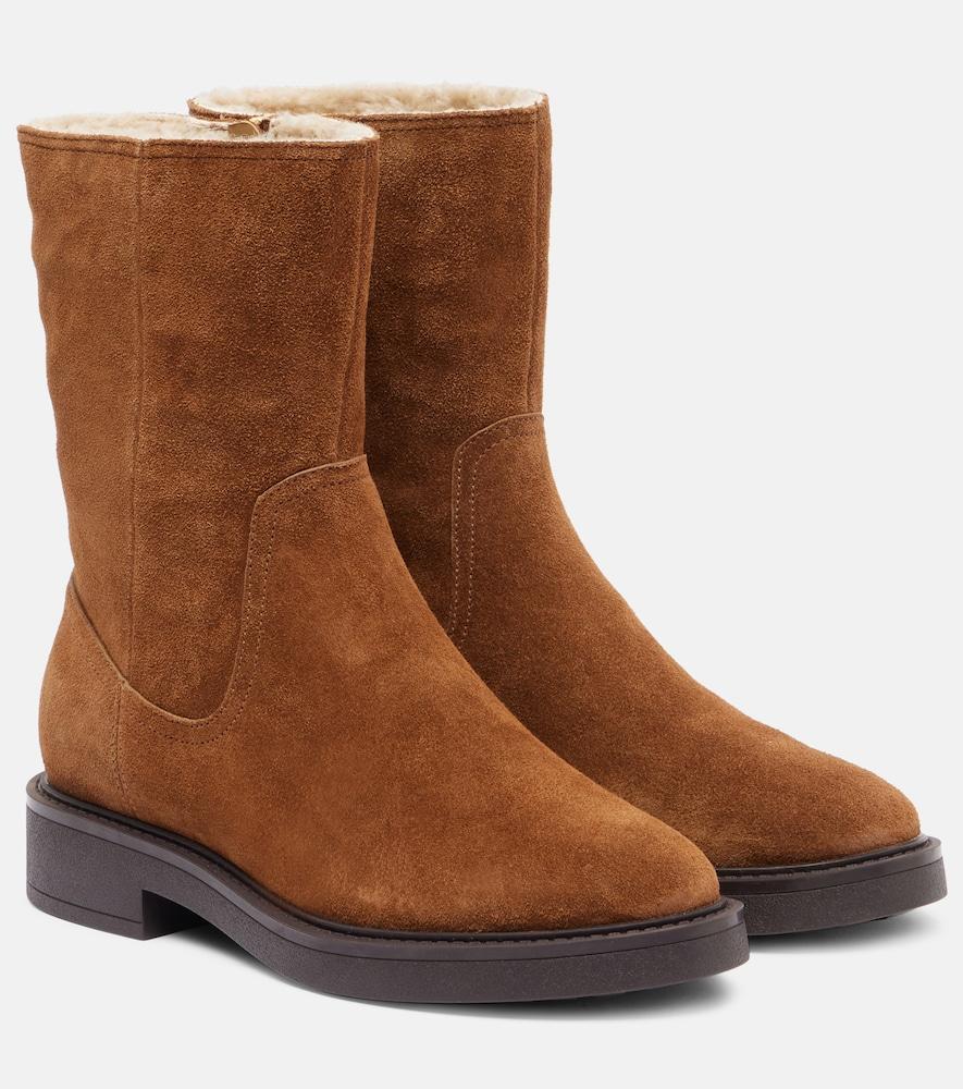 veronica beard creswell suede mid-calf boots