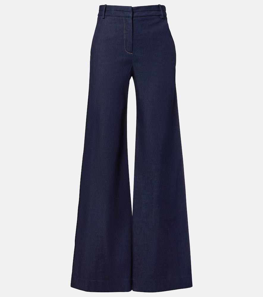veronica beard crue wide-leg jeans