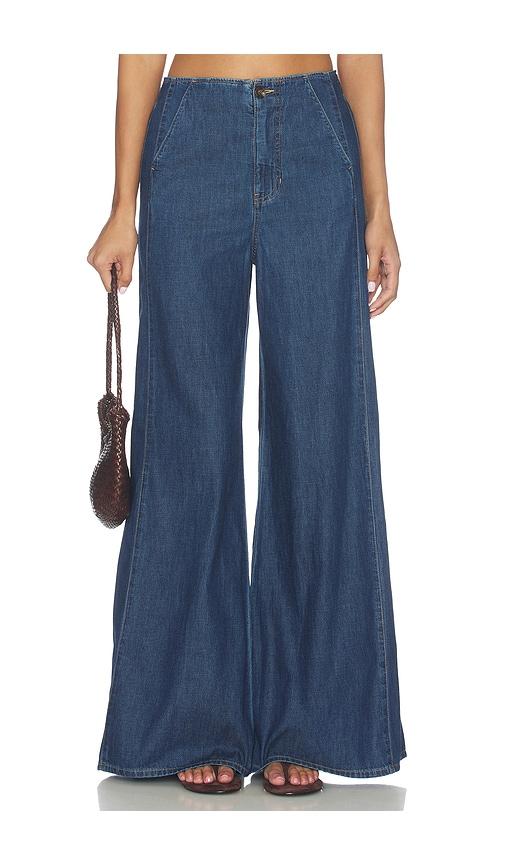 veronica beard digby pant in denim-dark. - size 0 (also in 00, 2, 4, 6, 8, 10)
