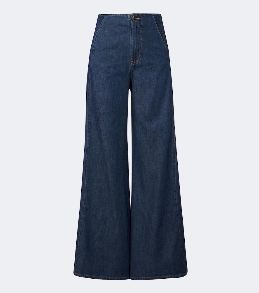 veronica beard digby wide-leg jeans