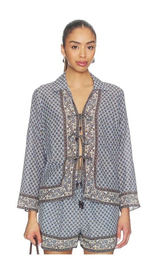 veronica beard eva top in blue. - size 0 (also in 00, 10, 2, 4)