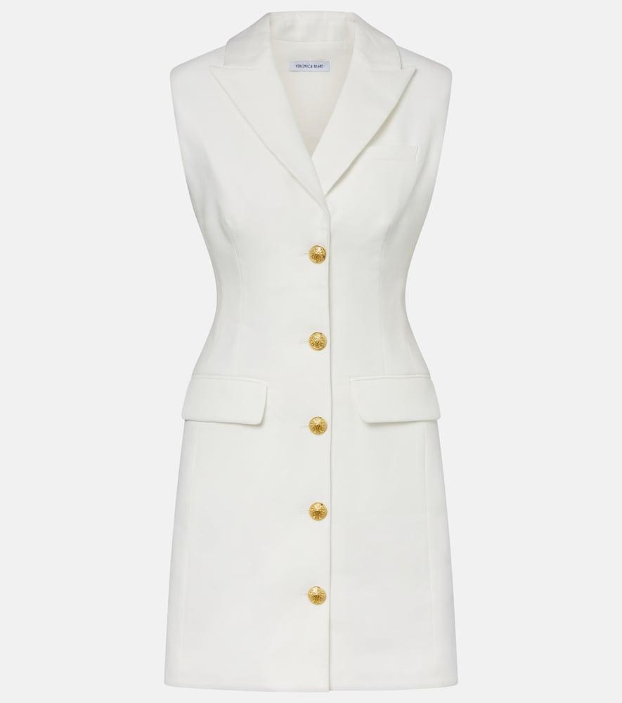 veronica beard fairfax linen-blend minidress