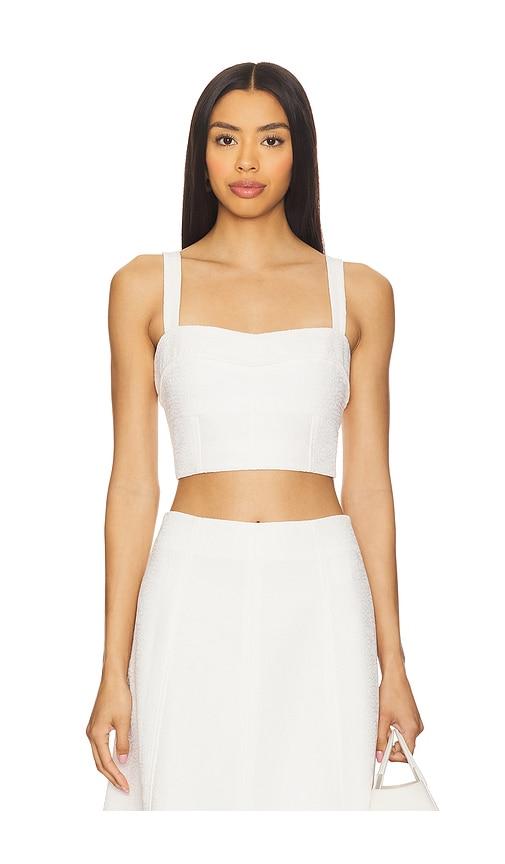 veronica beard faxon top in white. - size 10 (also in 12)