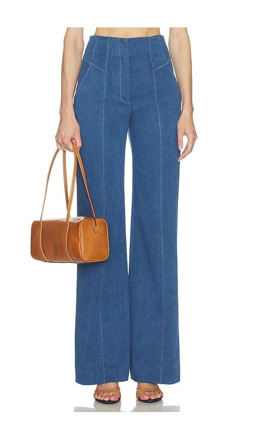 veronica beard frenkle pant in blue. - size 00 (also in 4, 6, 8)