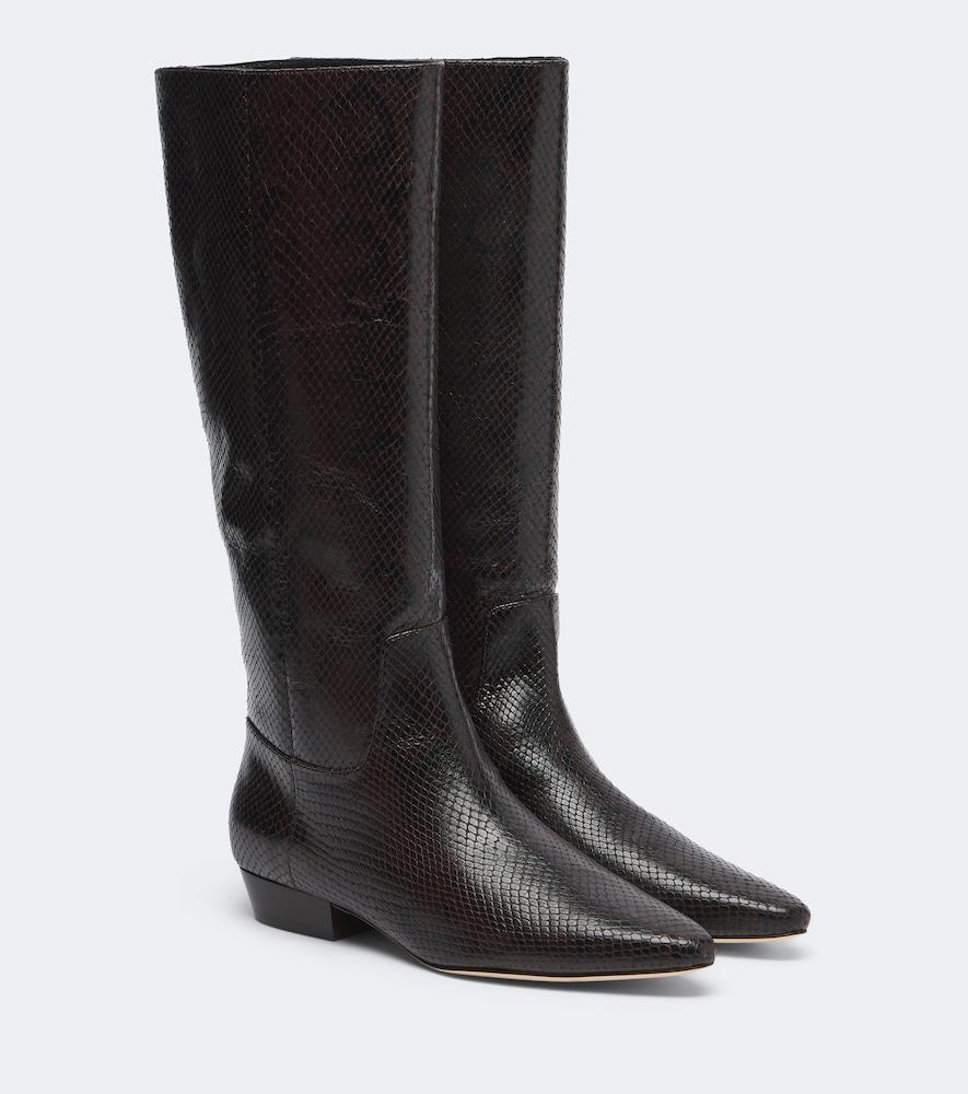 veronica beard gabrielle leather knee-high boots