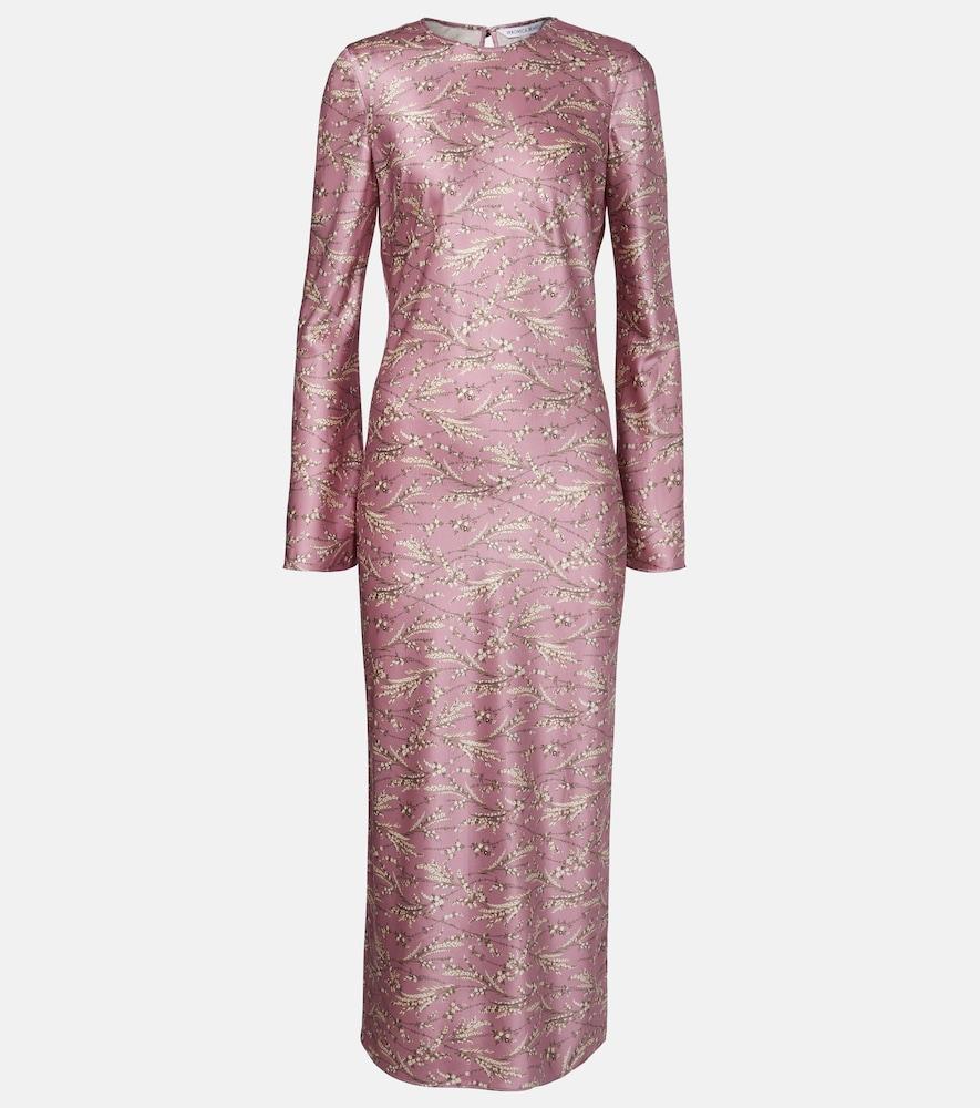 veronica beard gemma floral silk-blend satin midi dress