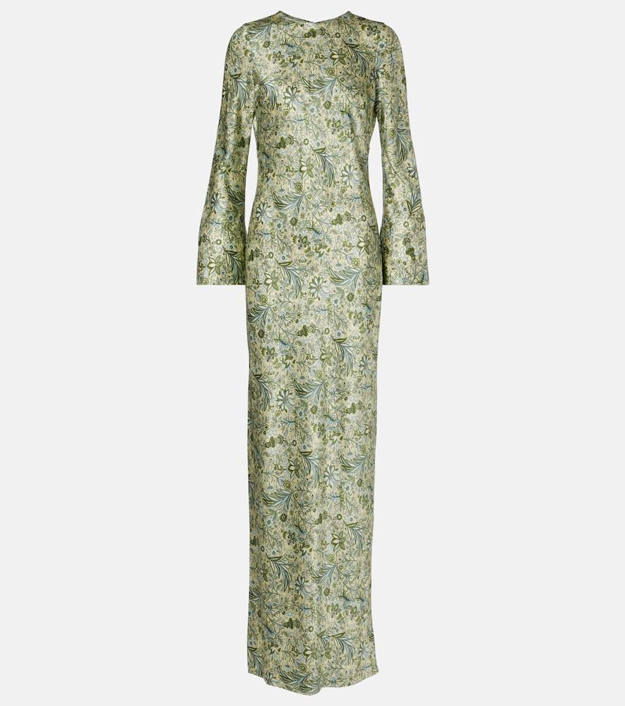 veronica beard gemma printed silk-blend maxi dress