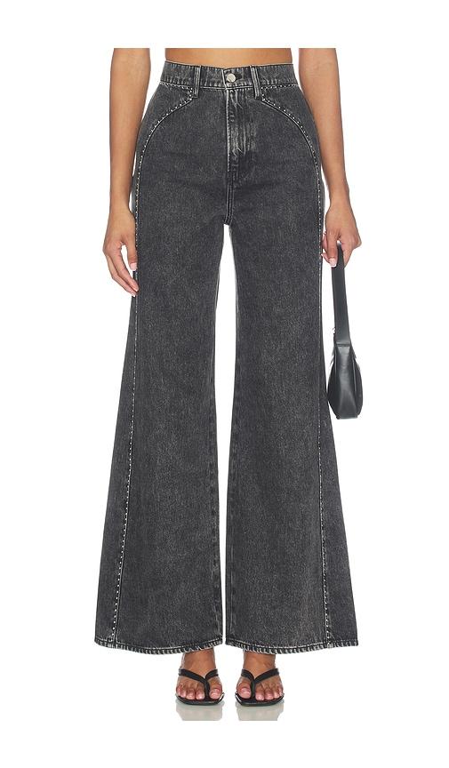 veronica beard grant high rise wide leg jeans in black. - size 24 (also in 25, 26, 27, 29, 30)