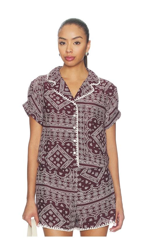 veronica beard ilene top in purple. - size m (also in xs, s)