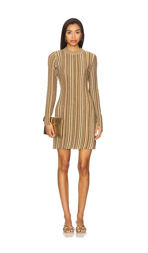 veronica beard jane dress in metallic bronze. - size s (also in xs, xl)