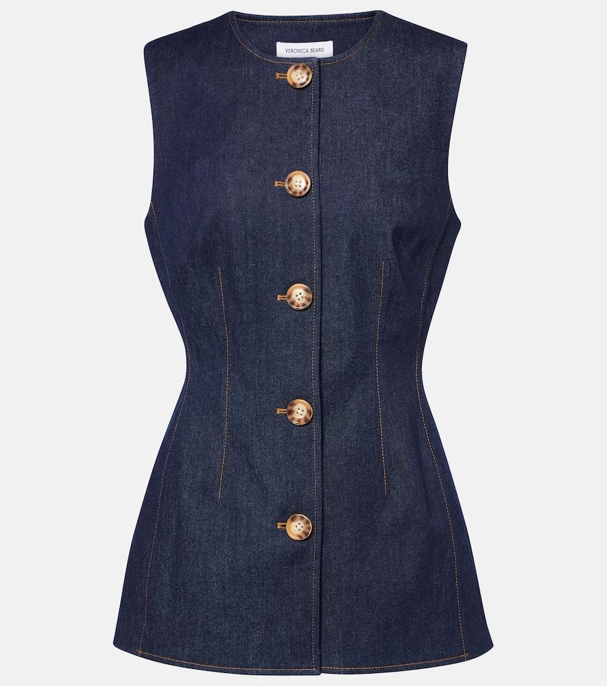 veronica beard jessup cotton-blend vest