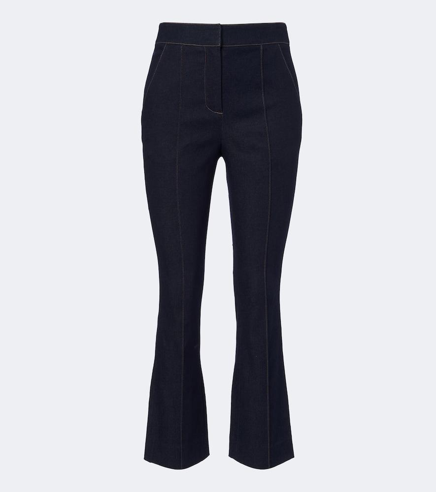 veronica beard kimra cropped flared jeans