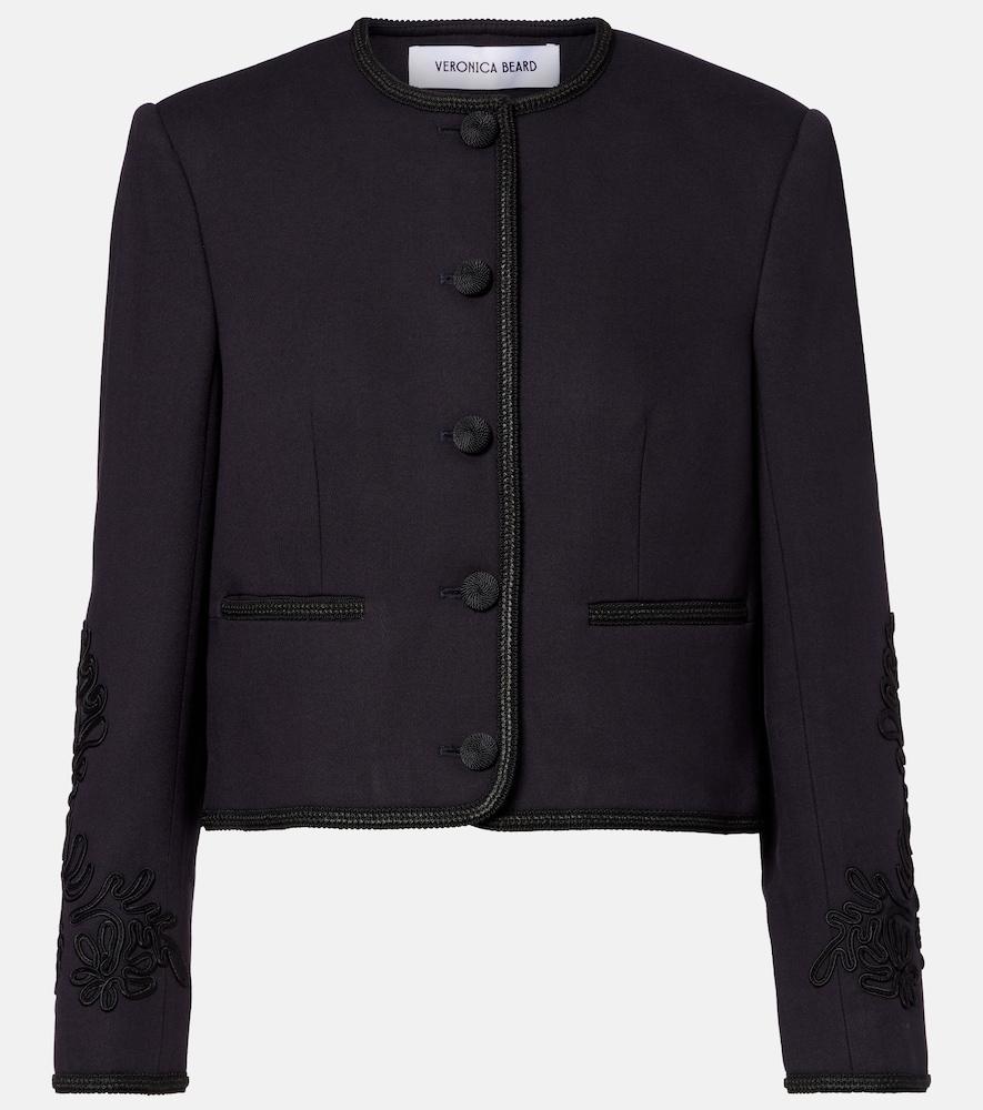 veronica beard latrell cropped embroidered jacket