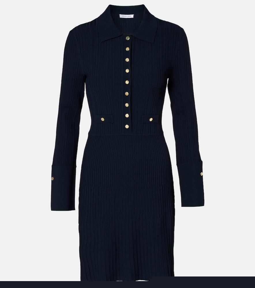 veronica beard lauper ribbed-knit minidress