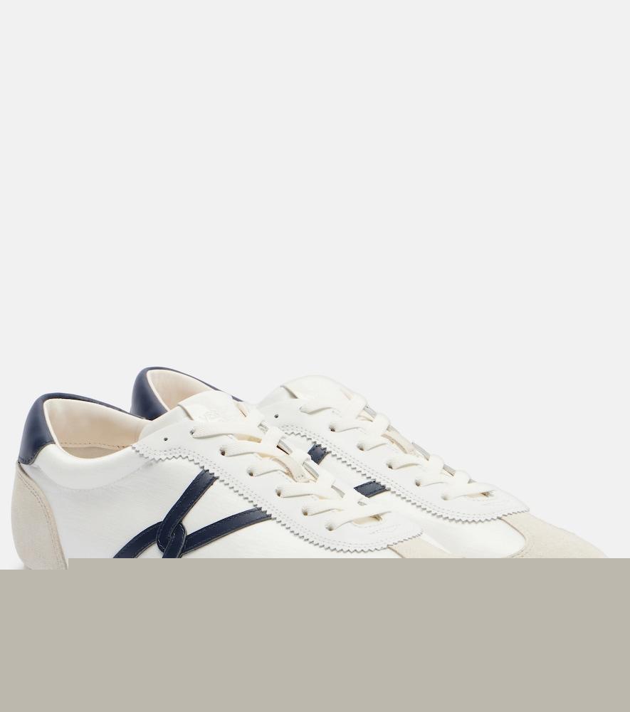 veronica beard leather-trimmed canvas sneakers
