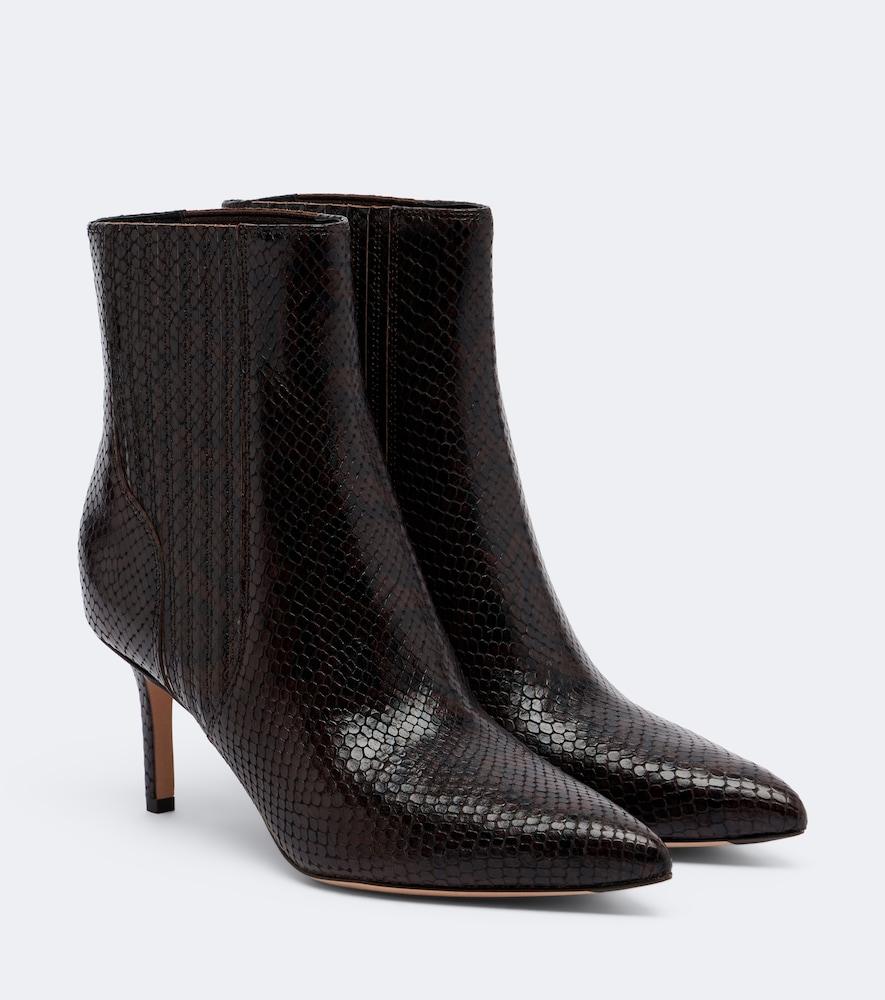 veronica beard lisa snake-effect leather ankle boots