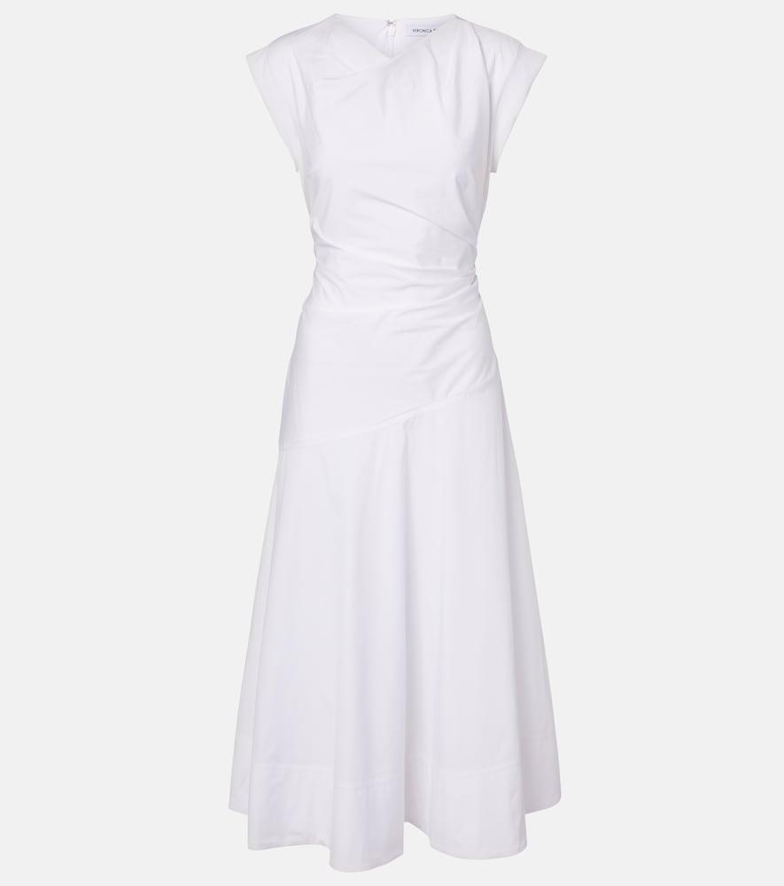 veronica beard lisette cotton-blend midi dress