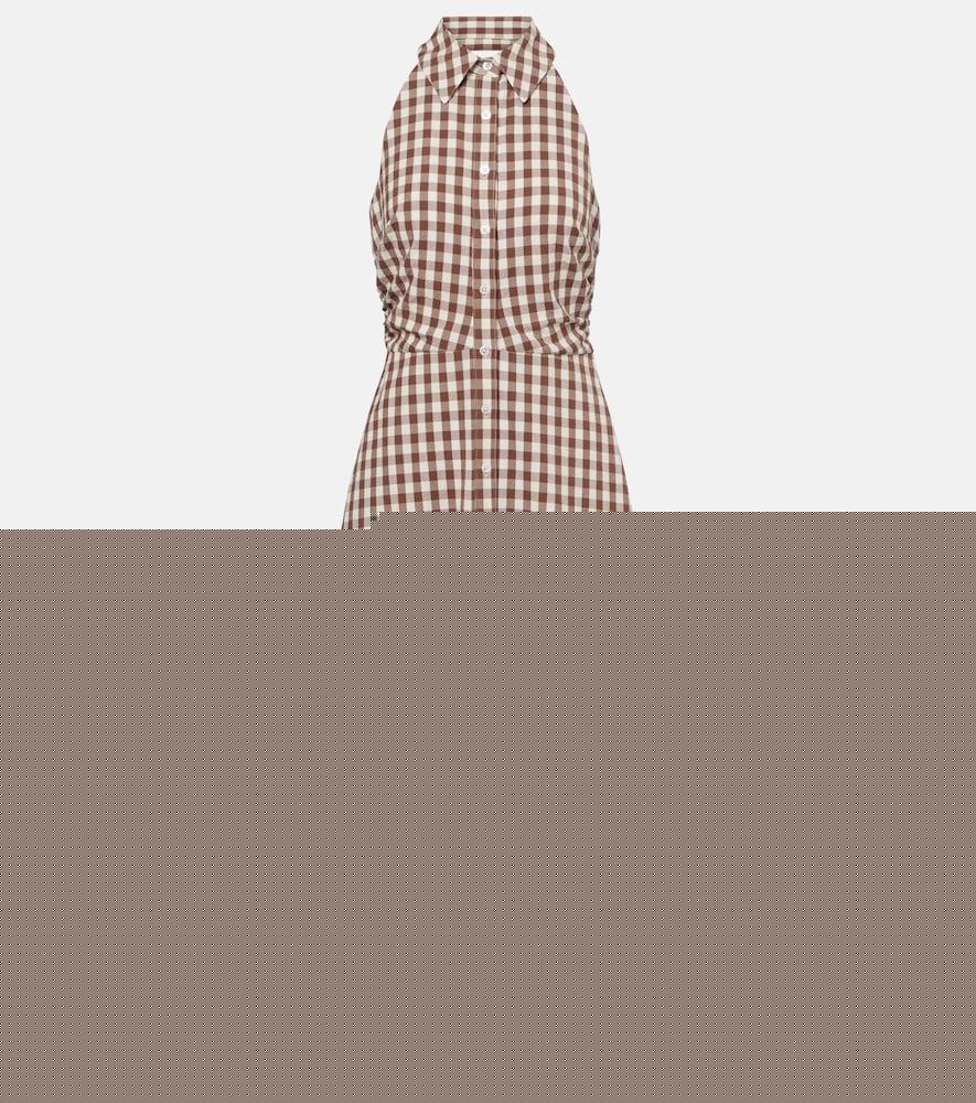 veronica beard mackey gingham seersucker midi dress