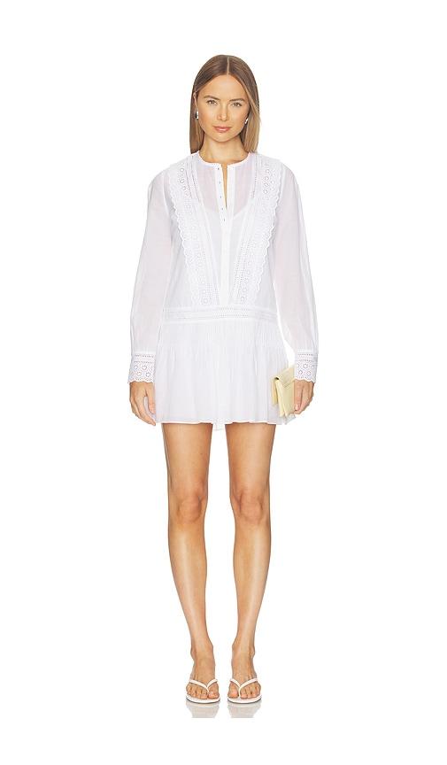 veronica beard marguerite dress in white. - size 0 (also in 00, 2, 4, 6, 8, 10)