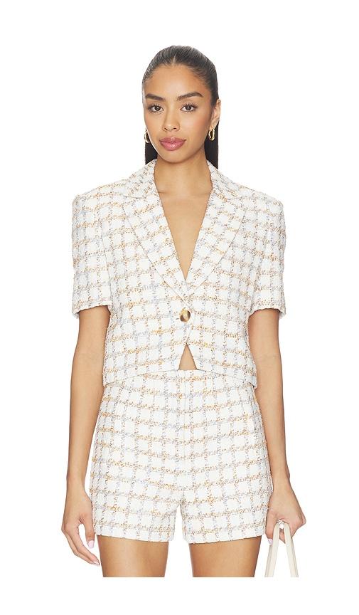 veronica beard montenegro jacket in cream. - size 10 (also in 4)