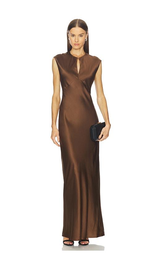 veronica beard nelzy dress in brown. - size 2 (also in 4, 6)