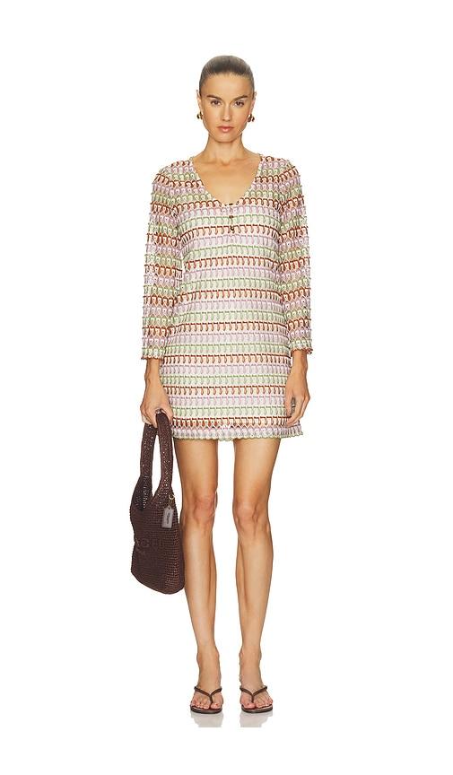 veronica beard novien dress in lavender,green. - size l (also in xs, s, m)