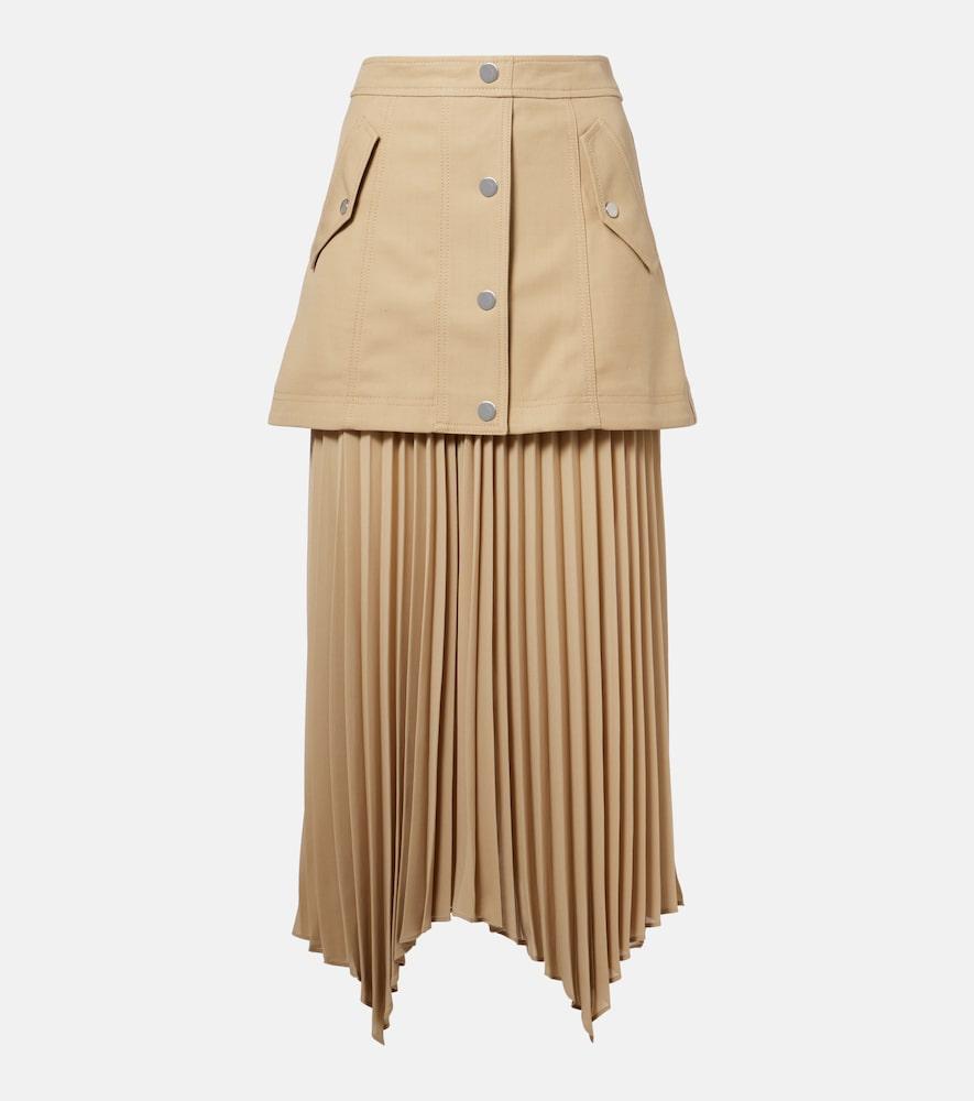 veronica beard patricka cotton midi skirt