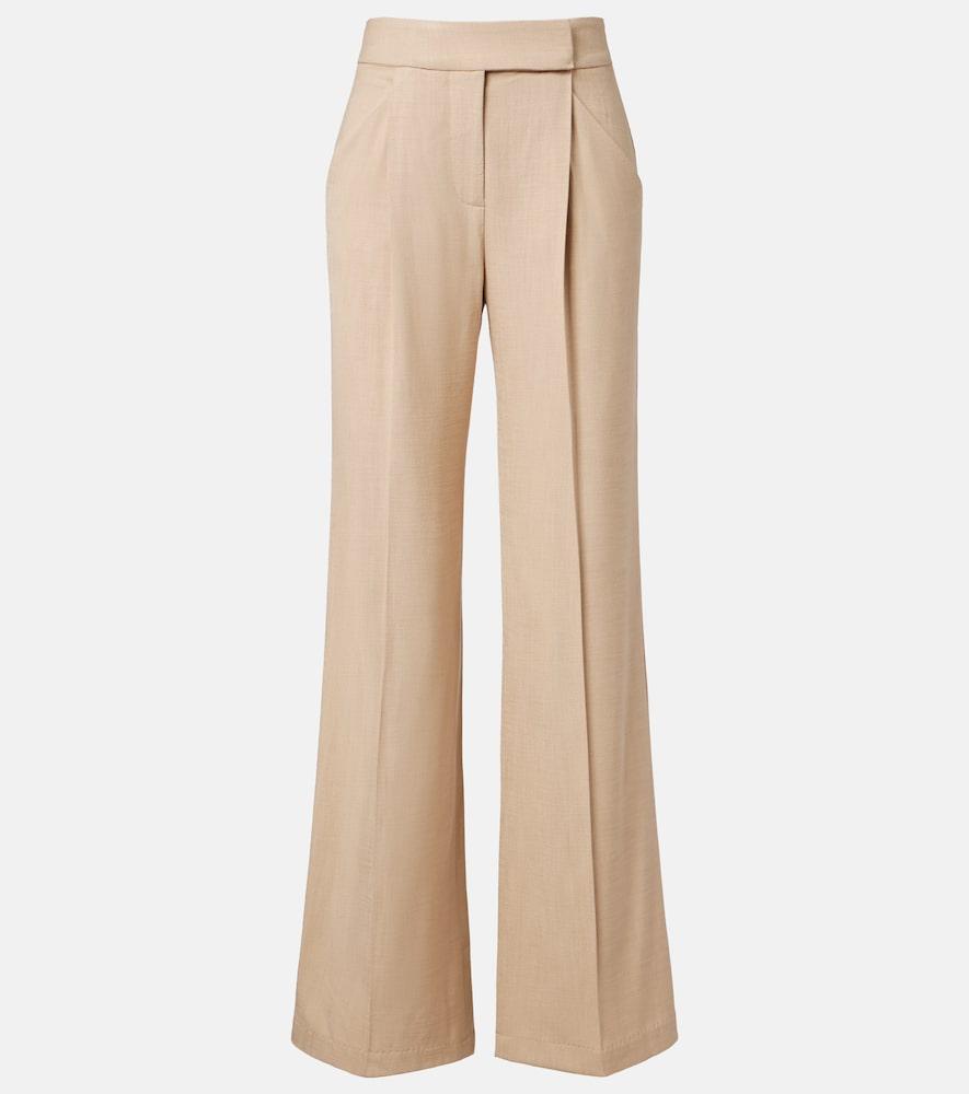 veronica beard pleated flared pants