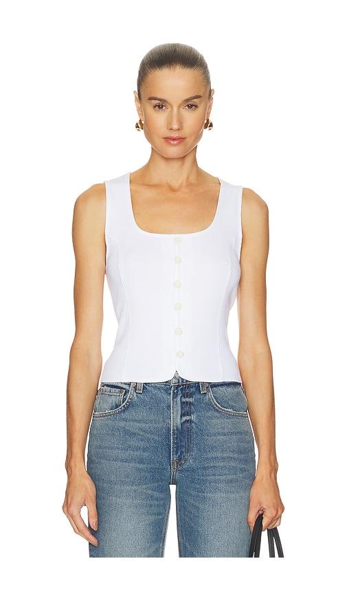 veronica beard quenby top in white. - size m (also in s)