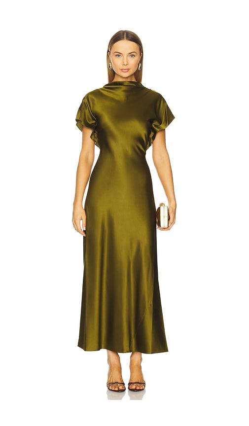 veronica beard redgrave dress in green. - size 0 (also in 4)