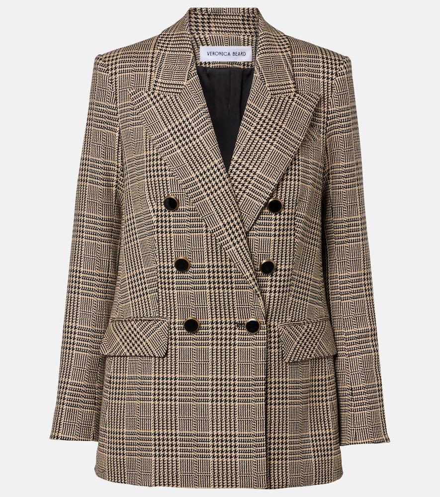 veronica beard rhys houndstooth double-breasted blazer