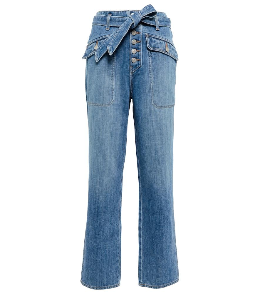 veronica beard rinley high-rise cropped jeans