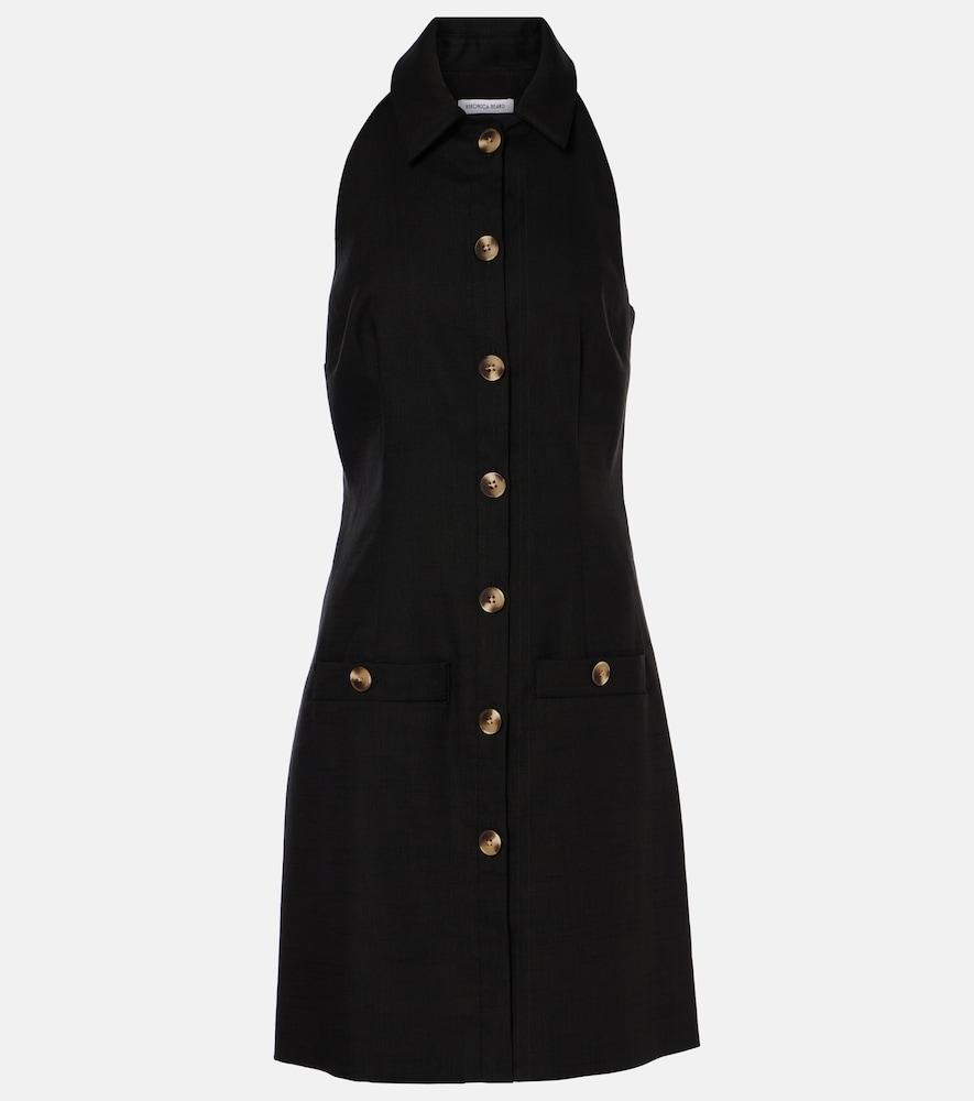 veronica beard roxanne linen-blend shirt dress