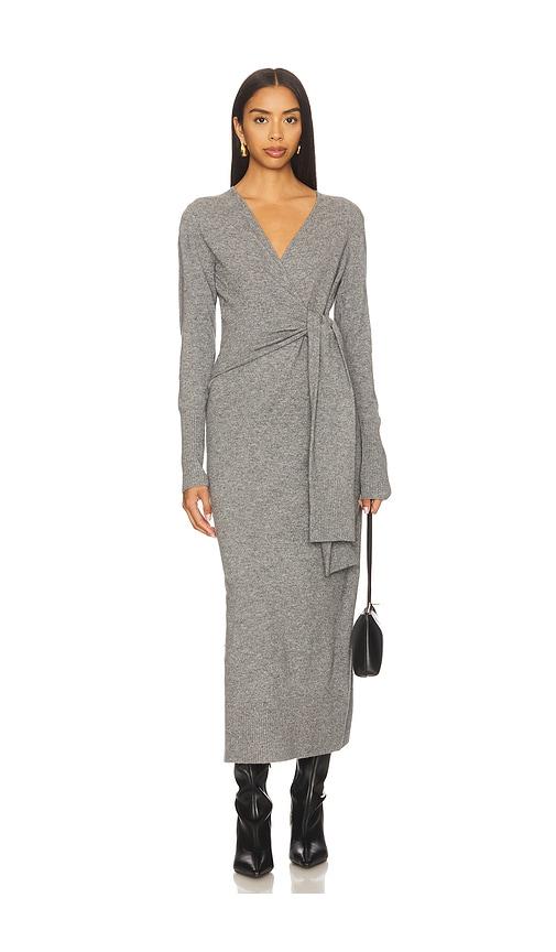 veronica beard salomez knit dress in grey. - size m (also in xl)