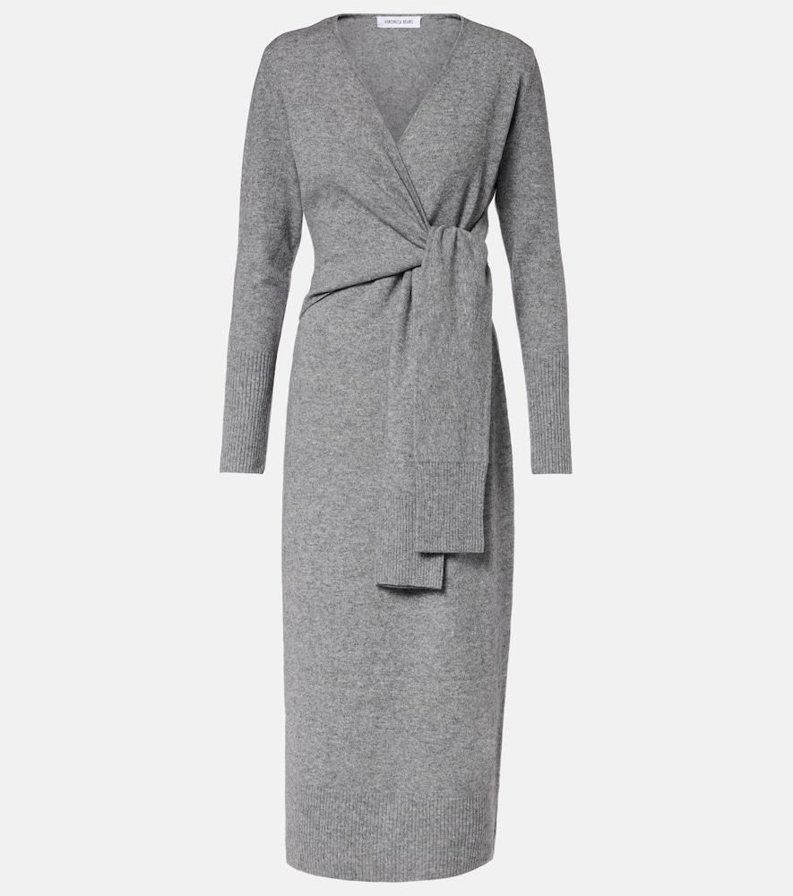 veronica beard salomez wool and cashmere wrap midi dress
