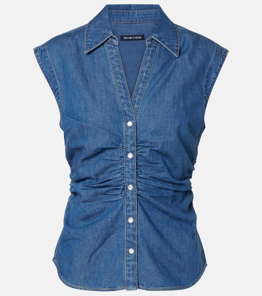 veronica beard sera denim top