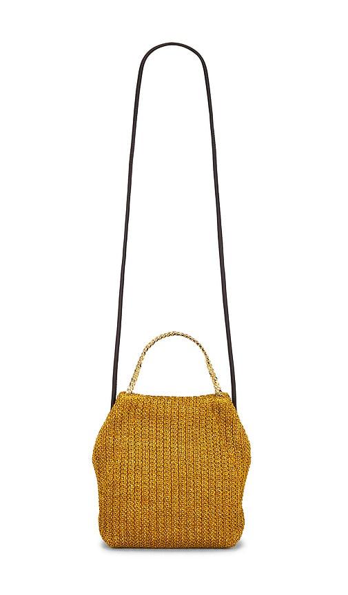 veronica beard small raffia slouch bag in beige.