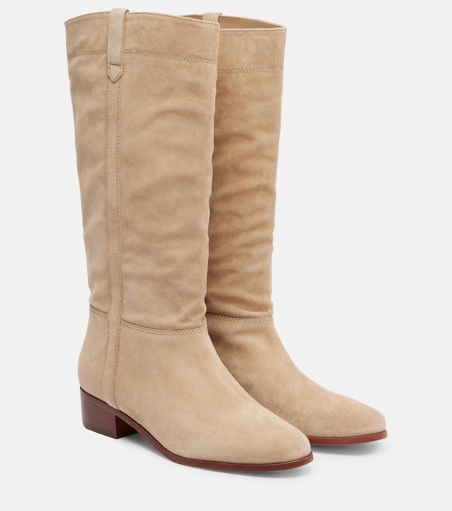 veronica beard suede knee-high boots