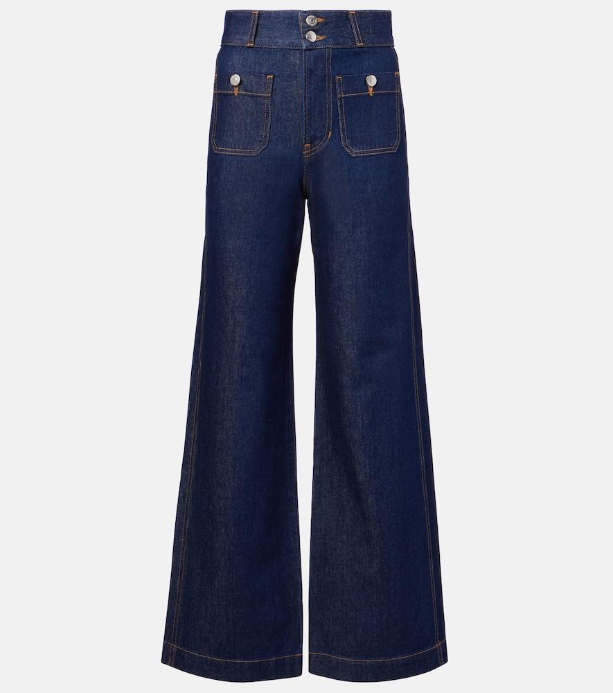 veronica beard taylor wide-leg jeans