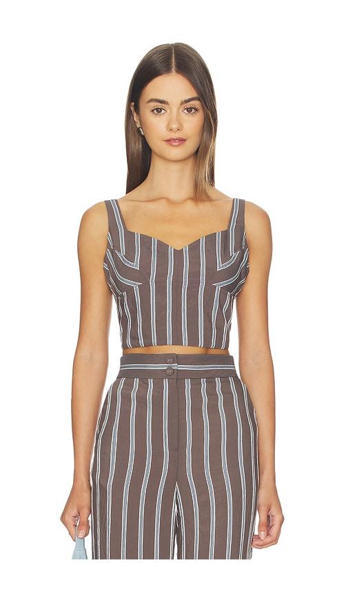 veronica beard vonette top in chocolate. - size 00 (also in 2)