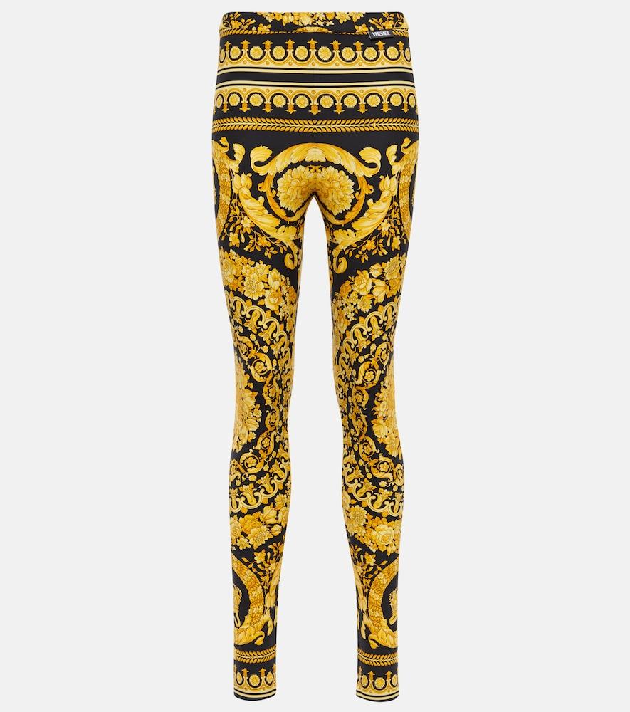versace barocco mid-rise leggings