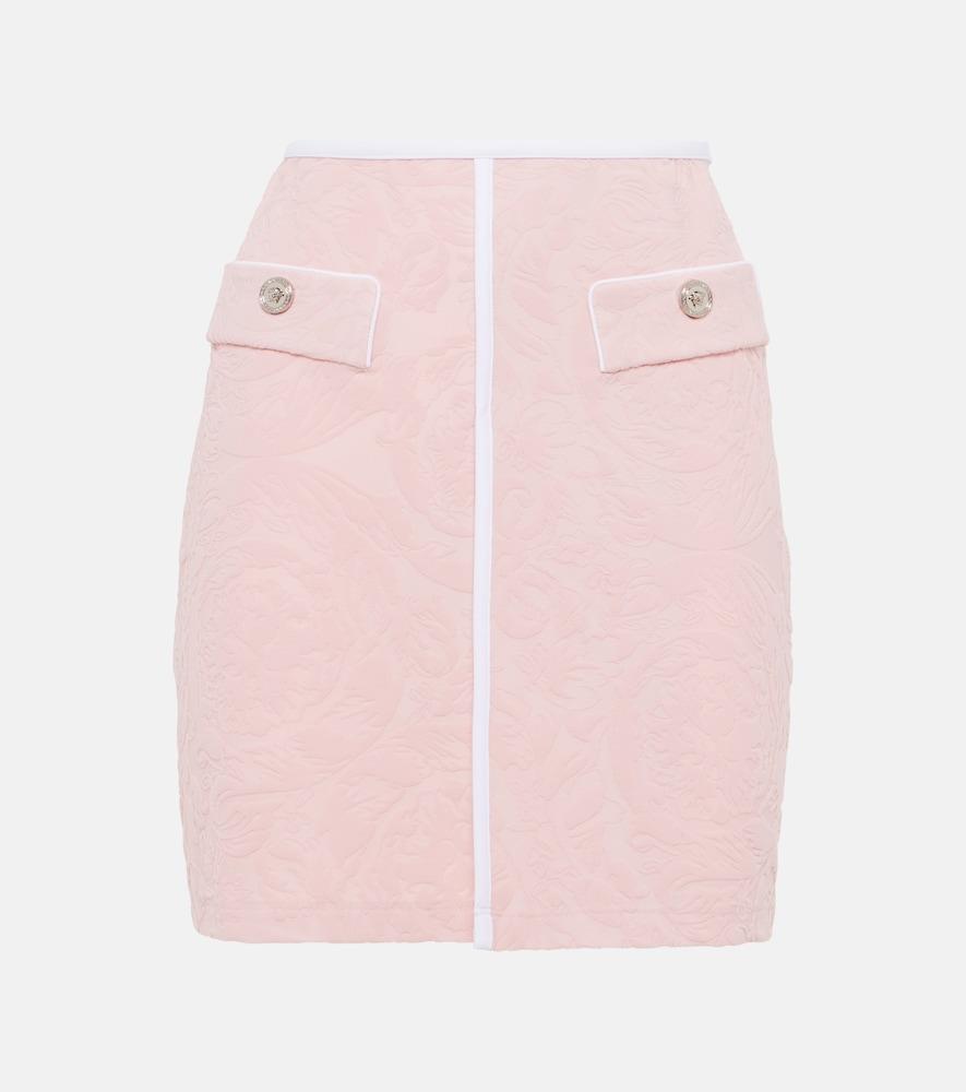 versace barocco terry miniskirt