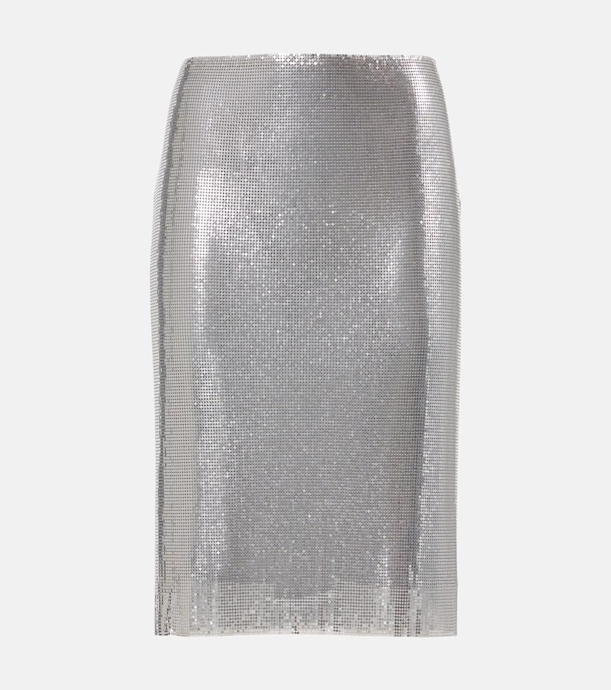 versace chainmail pencil skirt
