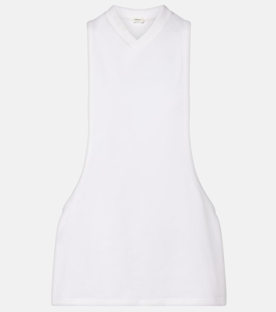 versace cotton-blend jersey tank top